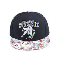 Casquette Snapback à Visière Plate de Haute Qualité avec Motif Floral Imprimé, Logo Brodé Personnalisé, Casquette de Baseball, Gorras
