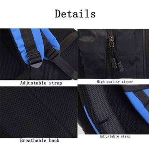 <b>Large</b> Fashion Waterproof <b>School</b> <b>Backpack</b> 17 Inch Nylon Zipper Unisex Teenagers 20-36L Capacity Physiological Curve Back Interior - Product Image 5
