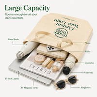 Sac fourre-tout en toile de coton robuste et surdimensionné, personnalisable avec logo, grand sac de shopping à bandoulière pour marques de détail et kits événementiels