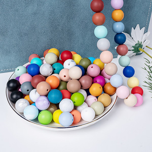 Accesorios Hechos a Mano, Cuentas Redondas de Goma de 15 mm para Manualidades, Pulseras, Collares, Bolígrafos, Cuentas de Silicona para Hacer Llaveros - Product Image 2