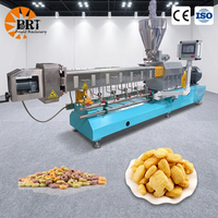 Ligne de production automatique d'extrusion de snacks soufflés à double vis, extrudeuse de maïs soufflé