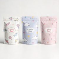 Sachet refermable à fermeture éclair robuste, personnalisable avec impression de motifs, de qualité alimentaire, pour collations, bonbons et chocolat