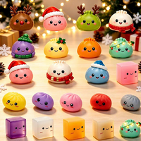 Calendrier de l'Avent Squishy en forme de Boulette de Noël, Boîte Mystère 24 Jours, Jouet Anti-stress à Presser, Cadeau de Noël en Gros pour Enfants