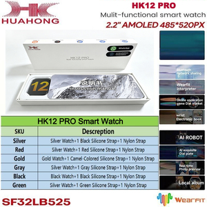 Montre connectée de haute qualité HK12 PRO Series 12 avec écran AMOLED, Pk Hk10 Pro Max Plus Hk10promax+ Montre connectée Hk12 Pro - Product Image 2