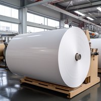 Film BOPP adhésif acrylique brillant blanc imperméable et durable, rouleau jumbo simple face