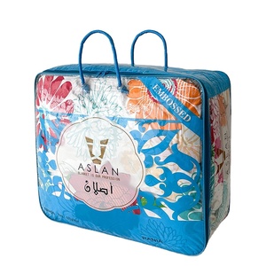 Literie à fermeture éclair en plastique transparent personnalisé oreiller housse <span class=keywords><strong>de</strong></span> couette sac fourre-tout emballage avec poignée en corde sac <span class=keywords><strong>de</strong></span> rangement - Product Image 4