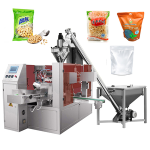 Premade Stand up Powder Filling Packing Machine Automatic Sealing Automatic Rotary Give Bag Form Fill Puffed Food Plantain <b>Flour</b> - Product Image 1