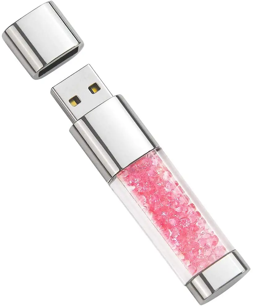 Carino Rosa di Cristallo Thumb Drive Novità Pen Drive di Memoria del Bastone del USB Flash Drive