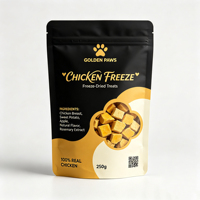 Sachet personnalisé imprimé pour aliments pour chiens, pochette verticale refermable avec fermeture éclair et fenêtre transparente pour emballage de nourriture pour animaux de compagnie