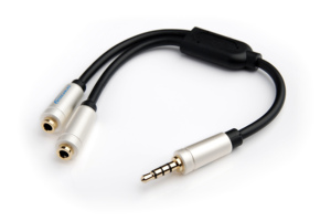 3.5mm maschio a 2 femmina cavo Audio e Video giacca in PVC auricolare Splitter <span class=keywords><strong>Jack</strong></span> Mic <span class=keywords><strong>Stereo</strong></span> per microfono altoparlante treccia schermatura - Product Image 4
