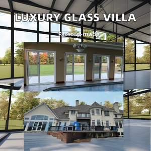 Véranda 4 saisons au design moderne avec cadre en aluminium, toit plat incliné, verre trempé imperméable, serre et serre pour l'extérieur - Product Image 2