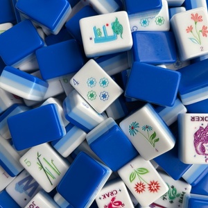 Juego de Mahjong Americano Portátil y Duradero de Melamina con 160 Fichas Modernas de Cuatro Capas para Viajes y Noches de Juego en Familia - Product Image 4