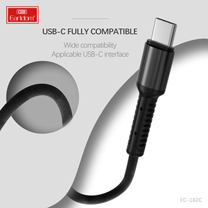 Câble de charge rapide USB Type-C 2.4A Earldom pour téléphone portable, ordinateur, appareils iOS - Longueur 1m - Product Image 3