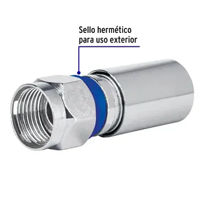 Scatola connettori coassiali a compressione RG 6 Volteck con borsa da 10 unità con 2 connettori ad alte prestazioni RF