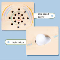 Teclado Electrónico de Madera para Niños Pequeños, Juguete Educativo Sensorial Recargable con Efectos de Luz y Sonido, Directo de Fábrica