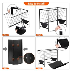 Mangeoire personnalisée robuste pour <span class=keywords><strong>chevaux</strong></span> de pâturage en métal Assembler rapidement une mangeoire pour chèvres avec mangeoire de 24 gallons - Product Image 4