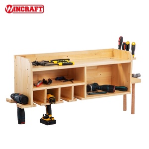 WINCRAFT OEM Étagère murale moderne en bois pour rangement d'outils, organisateur d'outils électriques pour garage, <span class=keywords><strong>atelier</strong></span>, remise, sous-sol - Product Image 5