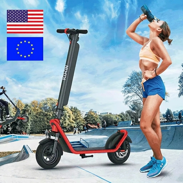 2026 Kixin High Speed Cheap 450W Powerful 10 Inch Fat Tire 50Km Max Long Range Moped Off Road Scooter Adult 36V Electric Scooter