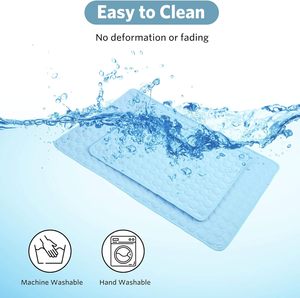 Tapis rafraîchissant en maille de coton glacé durable, pliable, imperméable, pour chiens et chats, différentes tailles, pour intérieur et extérieur, facile à nettoyer, écoresponsable - Product Image 4