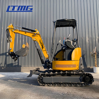 Mini-excavatrice compacte LTMG de 3 tonnes, excavatrice hydraulique sur chenilles avec chenilles en caoutchouc pour la construction agricole