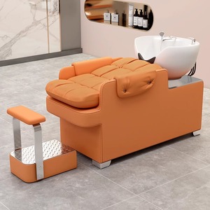 Vente directe usine : Fauteuil de lavage professionnel en cuir avec bac en céramique pour salon de coiffure et institut de beauté - Product Image 4
