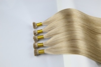 Extensions de cheveux naturels Remy 100% vierges à cuticules intactes, pointes plates I V U Y, double épaisseur, kératine, extensions de cheveux humains européens à pointe I