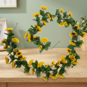 Guirnalda de Girasoles Premium 2026 Hecha a Mano, Decoración Artificial para Pared de Boda, Hogar, Jardín, Navidad y Graduación - Product Image 3