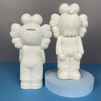 Nouvelle mode, ours blanc en vinyle, ours blanc embryonnaire, artisanat, sculpture d'ours DIY avec peinture colorée