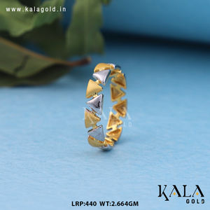 Anillo Elegante de Oro Sólido de 18K con Diseño Geométrico Moderno, Hecho en India, Ideal para Regalo de Boda, Aniversario o Compromiso - Product Image 2