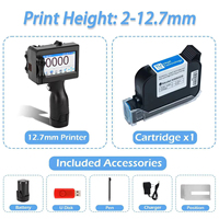 Impresora manual de inyección de tinta portátil para impresora de inyección de tinta de cartucho de pantalla táctil inteligente de cartón pequeño