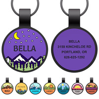 Colliers d'identification personnalisés de luxe pour chiens, en silicone durable, avec code QR gravé, motif imprimé, pendentif personnalisé pour la sécurité des chiens et des chats