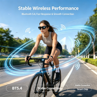 Lunettes Audio Intelligentes : Traduction en Temps Réel, Assistant IA, Contrôle Tactile, Branches Pliables, Appel Mains Libres