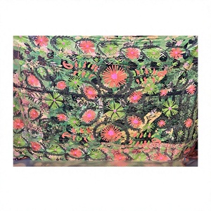 Kashmiri Floral <b>Embroidery</b> Nonwoven <b>Fabric</b> Traditional Aari Work 100% Cotton Home Textile Sofa Cover <b>Fabric</b> - Product Image 3