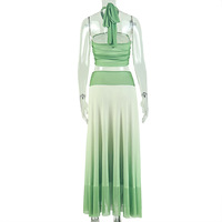 Ensemble jupe longue et haut en maille sexy deux pièces pour femme, collection été 2026, vente en gros