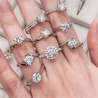Fantaisie 14K 0.5Ct à 2Ct CVD Lab Diamant Solitaire Bague De Fiançailles De Mariage Bijoux avec Certificat IGI