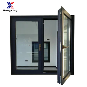 Fenêtre en verre anti-ouragan Fenêtres à battant en aluminium à <span class=keywords><strong>double</strong></span> <span class=keywords><strong>vitrage</strong></span> - Product Image 1