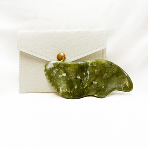 Piedra Gua Sha Facial de Jade Verde, Tabla Gua Sha Corporal, Masajeador de Raspado, Herramienta de Masaje Facial Lifting, Terapia de Acupuntura Facial - Product Image 6