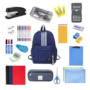 Kit de suministros escolares para la vuelta a la escuela, conjunto de papelería de alta calidad, gran paquete incluye varios artículos esenciales