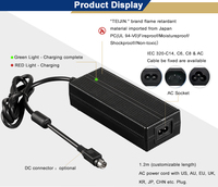 Chargeur de batterie au lithium 42v 2a Chargeur 48v 3 Ah pour batterie au lithium-ion Vélo électrique 48 volts 36v 48v Chargeur de batterie au lithium