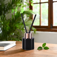 Bouteille diffuseur d'arôme d'aromathérapie huile essentielle personnalisée de 50ml bouteille vide diffuseur de parfum roseau en verre ambré