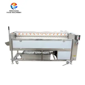 PX-1500 Large Type Vegetable Processing Factory High Pressure Spray Potato Washing Polishing Machine Soft Nylon Brush