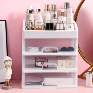 Icen-ZJ04 3-Layer Plastic <b>Desktop</b> Drawer Organizer Multi-Functional Cosmetic Jewelry & Stationery Box Eco-Friendly - Product Image 5