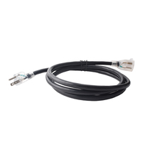 NEMA 5-15P Type B 3pin Us Plug avec lumière 10A 13A 15A 125V 3 Pin Power Cord UL SJT
