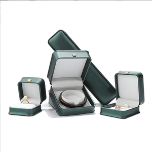 Wholesale High-grade Artificial Leather <b>Ring</b> Jewelry <b>Box</b> Custom logo Crown Necklace Pendant Packaging Jewelry <b>Box</b> - Product Image 2