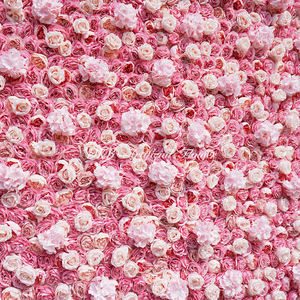 DKB artificiel décoratif 8ft x 8ft retrousser la toile de fond de panneau mural floral de fleur de soie - Product Image 4