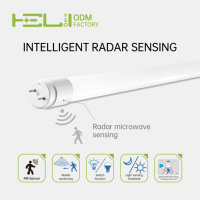 Tubo LED T8 de 1.5M y 24W con Sensor de Radar Inteligente, Cuerpo de PC, Certificación CE ETL, 6500K, Ahorro de Energía, Fácil Instalación