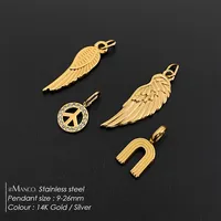 Breloques géométriques en acier inoxydable EMANCO pour la fabrication de colliers, bracelets et boucles d'oreilles DIY pour femmes, vente en gros et dropshipping
