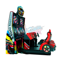 Simulateur de course automobile coloré pour parc d'attractions, machine de jeu vidéo d'arcade à monnayeur