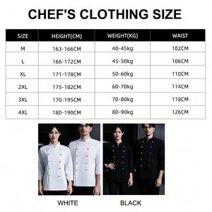 Chaqueta de Chef para Cocina, Uniforme de Trabajo Resistente a las Manchas, Diseño de Logotipo Personalizado al por Mayor, Ropa de Trabajo para Hombre, Chaqueta de Chef para Restaurante - Product Image 3