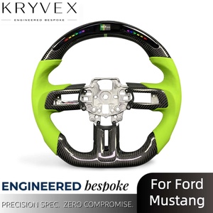 Volante Kryvex para <span class=keywords><strong>Mustang</strong></span> S550 Coupé 2015-2023 GT GT350 GT500, Personalizado en Fibra de Carbono y Cuero, con Calefacción y Pantalla LED - Product Image 2